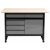 VOREL Banc de lucru cu rafturi 5 sertare 1 usa 1160 x 600 x 840 mm