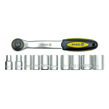 VOREL Set chei tubulare 11 piese 1/2" 10-24 mm CrV