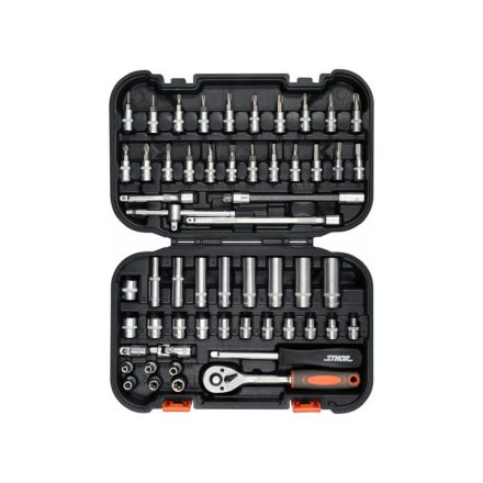 STHOR Set chei tubulare 56 piese 1/4" 4-13 mm CrV
