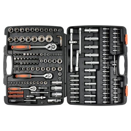 STHOR Set chei tubulare 173 piese 1/4", 3/8", 1/2" CrV