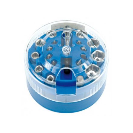 VOREL Set biți și prize 20 bucăți 1/4"