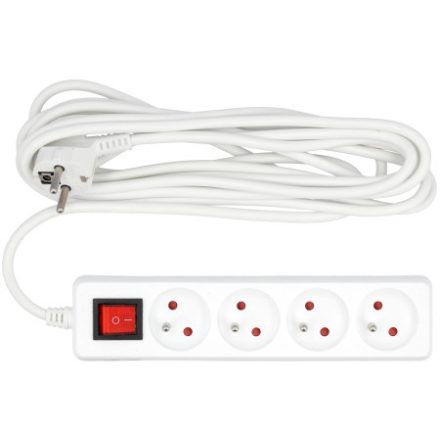 VOREL Prelungitor electric cu comutator cu 4 distributii
