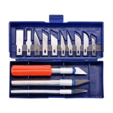 Set cuțite modelat sculptură în lemn 16 piese