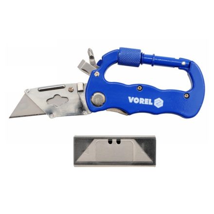 VOREL Cuțit de buzunar cu lamă trapezoidală, carabină din aluminiu