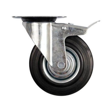 VOREL Roata industriala cu frana pivotanta 75 mm 40 kg