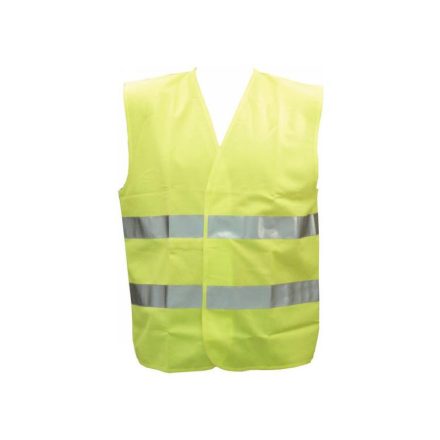 Vestă cu dungi reflectorizante galben FLUO L