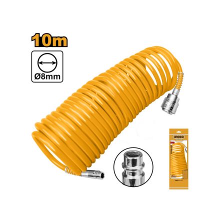 INGCO Furtun pneumatic spiralat 8 mm x 10 m