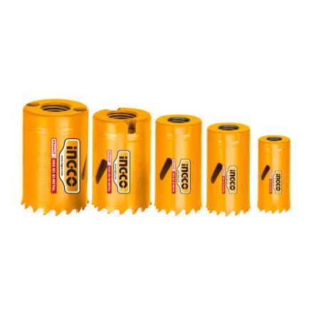 Set de freze bimetalice INGCO, 7 piese, 19-35 mm