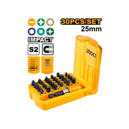 INGCO Set de vârfuri de impact de 25 mm, 30 de piese S2