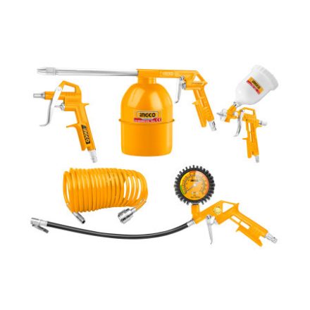 INGCO Set de pistol de aer pneumatic și duze, 5 piese