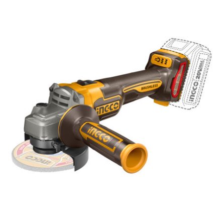 INGCO Polizor unghiular cu acumulator 115 mm fără perii 20 V (fără acumulator și încărcător)