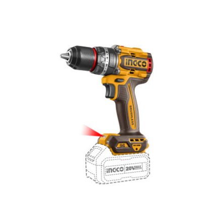 INGCO Mașină de găurit-lovit cu baterie 96 Nm fără perii de carbon 20 V (fără baterie și încărcător)