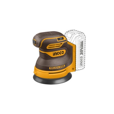 INGCO Șlefuitor excentric cu acumulator fără perii 20 V (fără acumulator și încărcător)