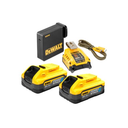 DEWALT Powerstack Set de baterii și încărcător USB 18 V 5 Ah (2 baterii de 1,7 Ah) DCB094H2