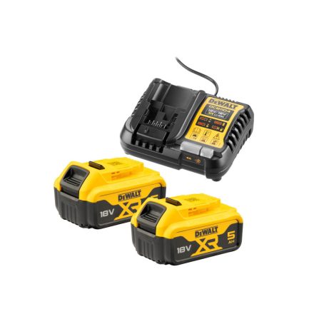 DEWALT XR Set baterie și încărcător 18 V (2 x 5 Ah) DCB1104P2