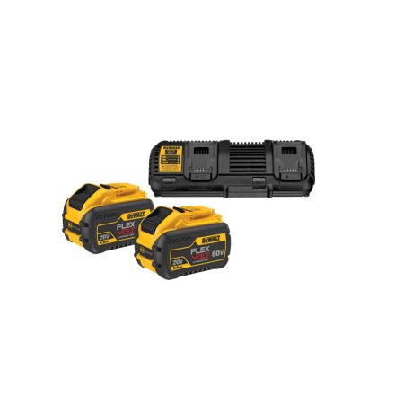 Set baterie DEWALT FlexVolt și încărcător dublu 18 V (2 x 9 Ah) DCB132 x 2