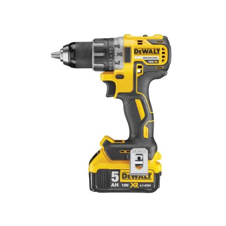 DEWALT mașină de găurit cu acumulator 18 V fără perie de cărbune (2 x baterie de 5,0 Ah + încărcător) DCD791P2
