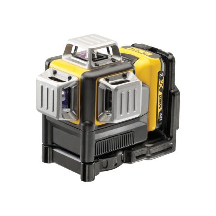 DEWALT Laser cu 3 planuri fără fir 10,8-12 V (roșu) (1 x baterie de 2,0 Ah + încărcător) DCE089D1R