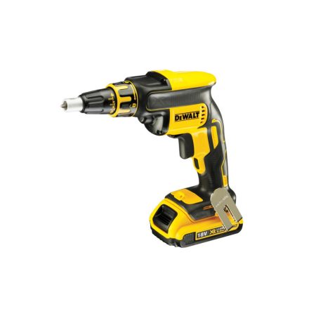 Șurubelniță DEWALT fără fir pentru plăci de gips-carton 18 V fără perie de cărbune (2 baterii de 2,0 Ah + încărcător) DCF620D2