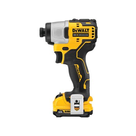 Șofer cu impact DEWALT 12 V fără perie de cărbune (2 x 2,0 Ah baterie + încărcător) DCF801D2