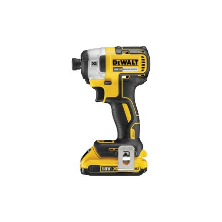 DEWALT Șurubelniță cu impact cu acumulator, 18 V, fără perii, 205 Nm (2 x acumulatori 2,0 Ah + încărcător) DCF887D2