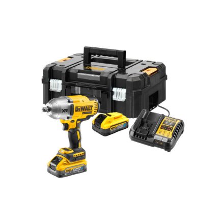 DEWALT Șurubelniță cu impact pe baterie 18 V fără perii de carbon 1/2" 1396/1898 Nm (2 x 5,0 Ah baterie+încărcător+TSTAK)