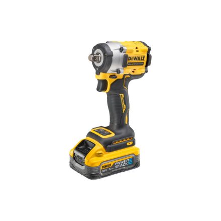 DEWALT Șurubelniță cu percuție pe baterie 18 V 1/2" 406 Nm (2 x 5,0 Ah Power Stack baterie + încărcător + TSTAK)