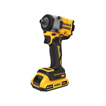 DEWALT Șurubelniță cu impact cu acumulator, 18 V, 1/2", 406 Nm (2 x acumulatori 2,0 Ah + încărcător + TSTAK) DCF922D2T