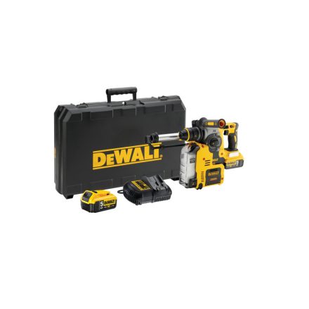 DEWALT Mașină de găurit cu acumulator 18 V fără perie de cărbune (2 baterii de 5,0 Ah + încărcător) DCH275P2