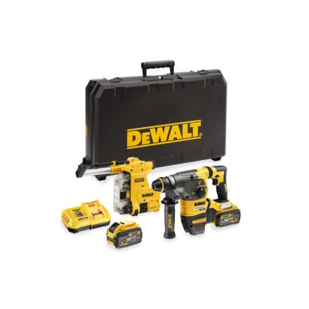 DEWALT Mașină de găurit cu acumulator 18 V fără perie de cărbune (2 x 9,0 Ah baterii + încărcător) DCH335X2