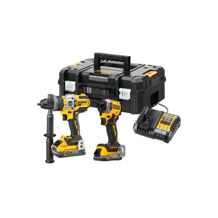DEWALT Set de putere cu acumulator 18 V (DCF850+DCD999 + 1x5,0 Ah +1x1,7 Ah Power Stack acumulator+încărcător+TSTAK)