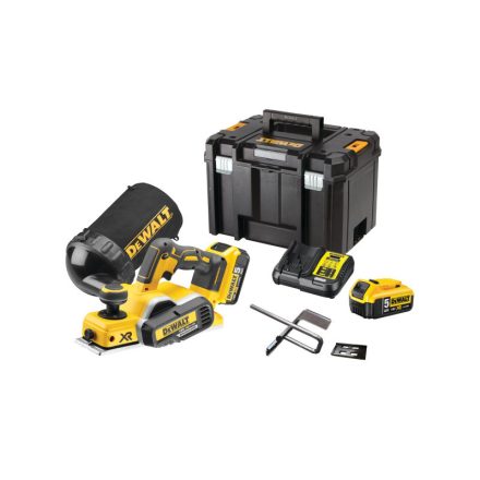 DEWALT Rindea fără fir 18 V fără perie de cărbune (2 x 5,0 Ah baterii + încărcător) DCP580P2