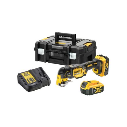 DEWALT Mașină multifuncțională fără fir 18 V fără perie de cărbune (2 x baterie de 5,0 Ah + încărcător) DCS356P2