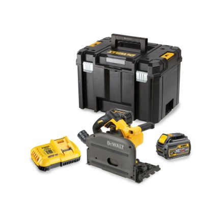 Ferăstrău circular submersibil fără fir DEWALT 54 V fără perie de cărbune (2 x 6,0 Ah baterii + încărcător) DCS520T2