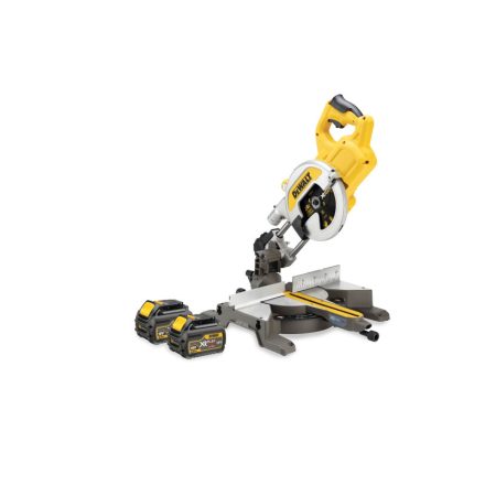 DEWALT ferăstrău de onglet cu acumulator 18 V (2 x 6,0 Ah baterii + încărcător) DCS777T2