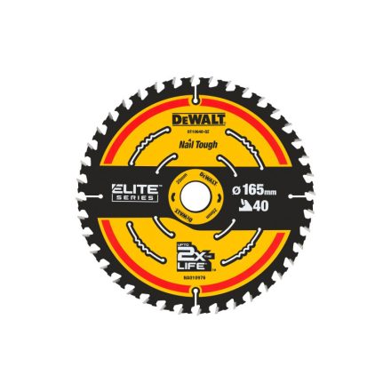 Disc de tăiere pentru lemn DEWALT ELITE 165 x 20 x 1,65 mm / 40T