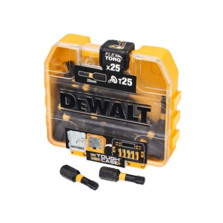 DEWALT Vârf Flextorq T25 x 25 mm într-o cutie Tough Case (25 buc)
