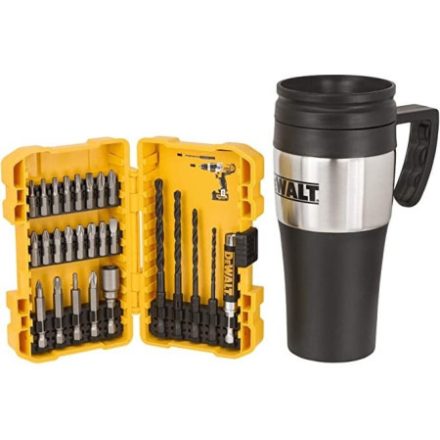 DEWALT Set de vârfuri de șurubelniță 25 piese + Cană de cafea
