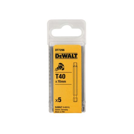 Vârf de bit DEWALT T40 x 70 mm (5 buc)