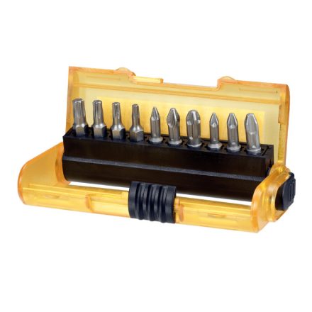 Set de biți DEWALT 11 piese (PZ, PH, Torx, suport)