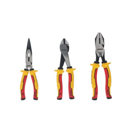 DEWALT Set de clești 3 piese izolați până la 1000 V (cu tratament termic cu laser)