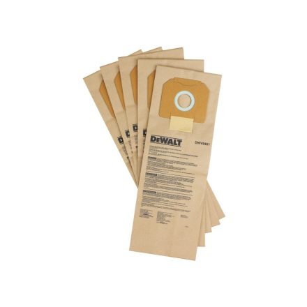 Pungă de praf de hârtie DEWALT pentru DWV900/901/902 (5 buc)