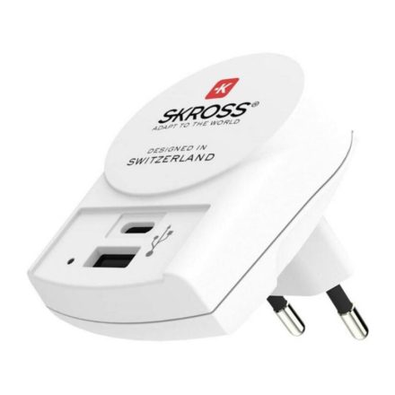 SKROSS Adaptor USB (USB-A 2.4 Ah, USB-C 3 Ah baterie)