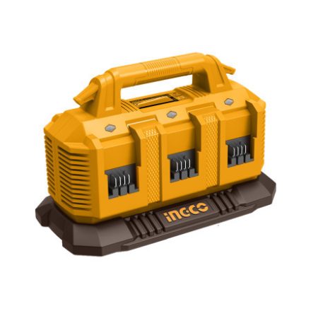 INGCO Încărcător de acumulator secvențial cu 6 sloturi, 4,0 A 20 V