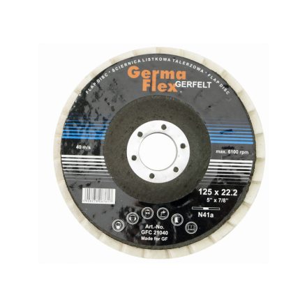 GERMAFLEX Disc de polizare lamelar 125 x 22,2 mm