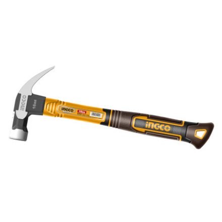 Ciocan de tâmplar INGCO, 450 g, mâner de fibră de sticlă, magnetic