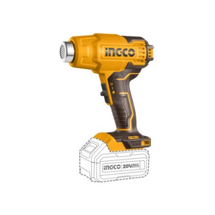 INGCO Pistol de aer cald pe baterie 550°C 20 V (1 x 4,0 Ah baterie + încărcător)