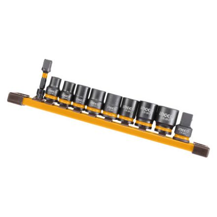 INGCO Set de chei cu clichet 10 piese 3/8" 8-19 mm CrMo