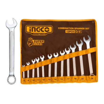 INGCO Set chei combinate 12 piese 6-24 mm CrV