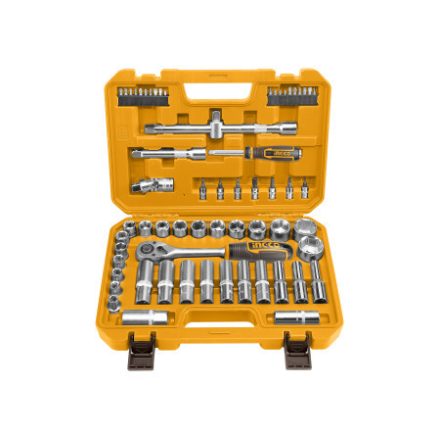 Set de chei tubulare INGCO 62 piese 1/2" 10-32 mm CrV